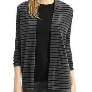 Talbots Velour Striped Cardigan